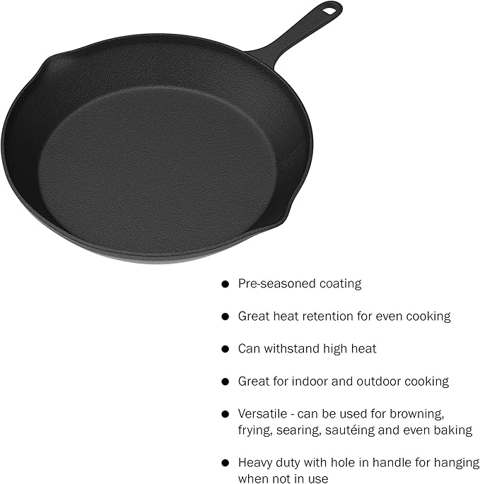 Home-Complete Cast Iron Trio Skillets