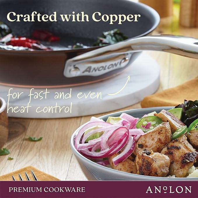Anolon Copper Luxe Nonstick Skillet Duo - 8.5" & 10"