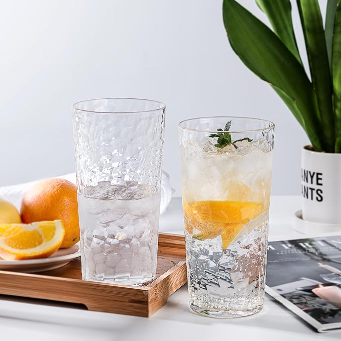 ZAINCA 24oz Clear Acrylic Tumblers - BPA-Free Set of 12