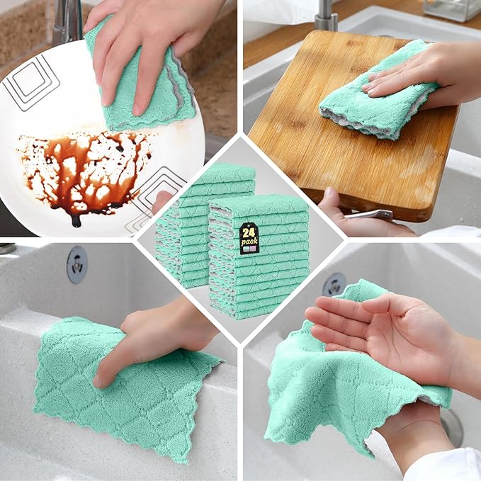 UltraAbsorb 12-Pack Premium Microfiber Dishcloths