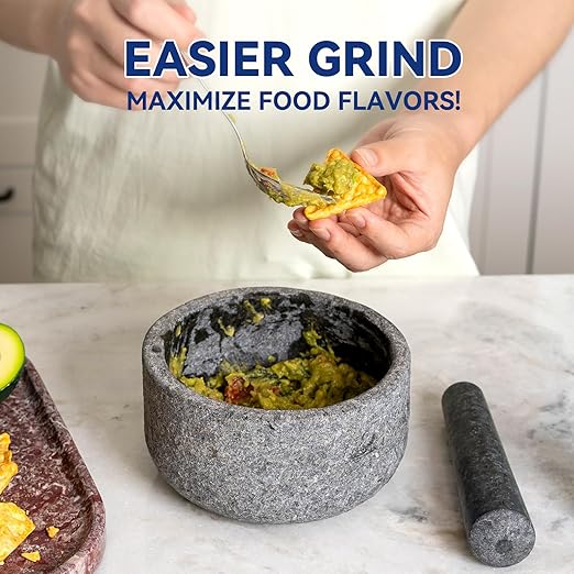 Koville Premium African Granite Grinding Set 6.3" for Kitchen