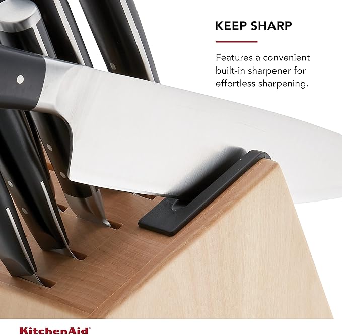 KitchenAid 14-Piece Stainless Steel Knife Set with Sharpener