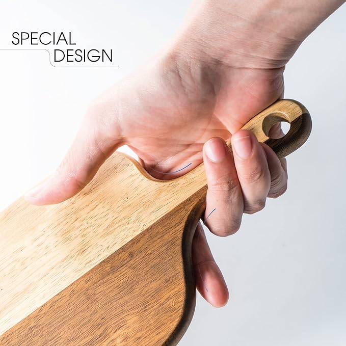 Acacia Wood Paddle Serving Board 16x4.7 Inches