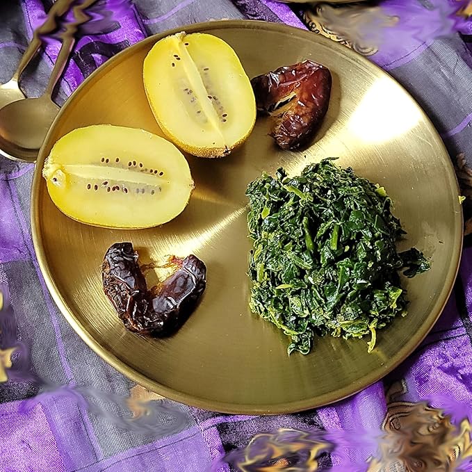 GoldLuxe 12" Stainless Steel Plates 4-Pack