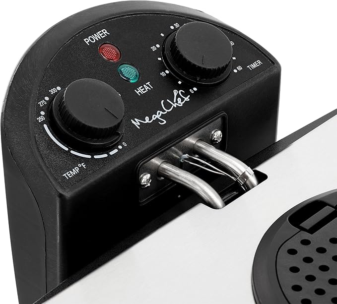 MegaChef 3.17Qt Stainless Deep Fryer with Temp Control