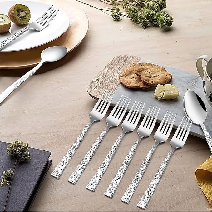 HaWare 24-Piece Stainless Steel Forks & Spoons Set