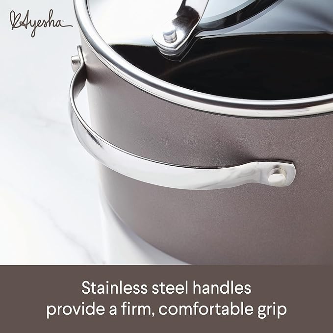 Ayesha Curry 4-Qt Nonstick Hard Anodized Saucepot