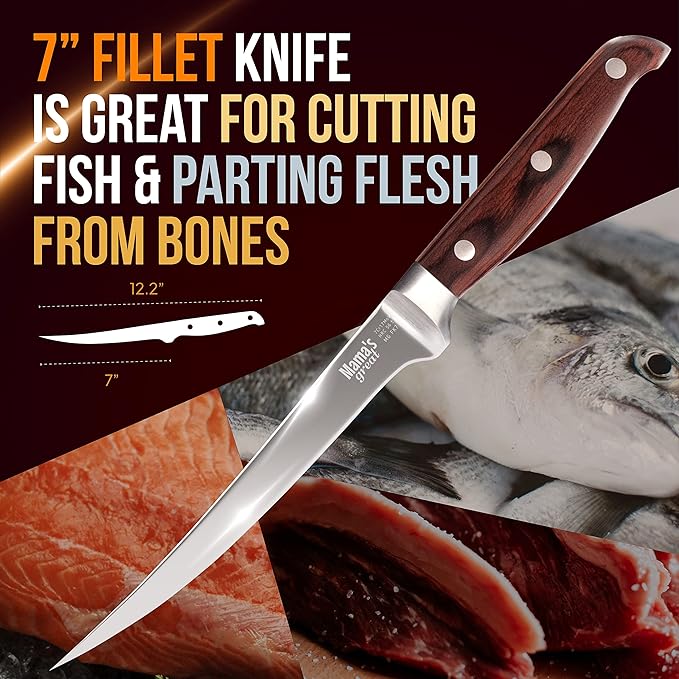 Mama's Sharp 7" High Carbon Fillet Knife