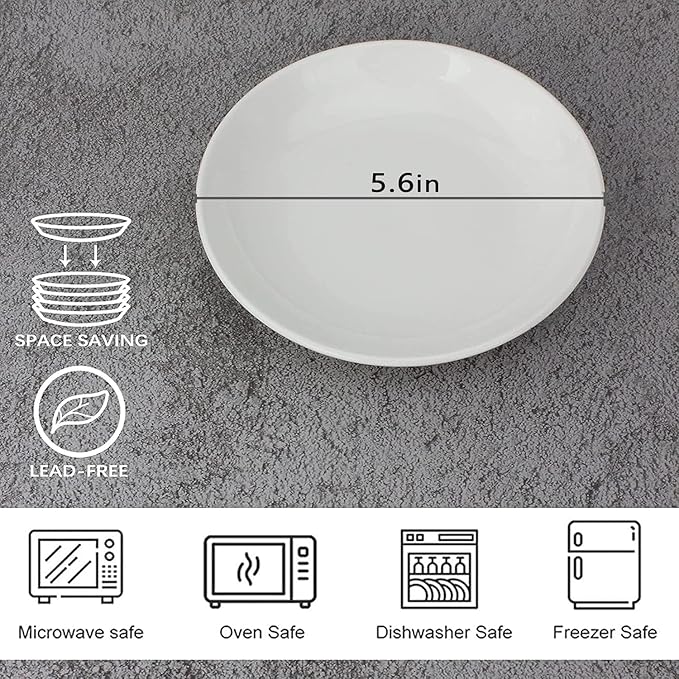 Classic Ivory Mini Ceramic Plates 25-Set