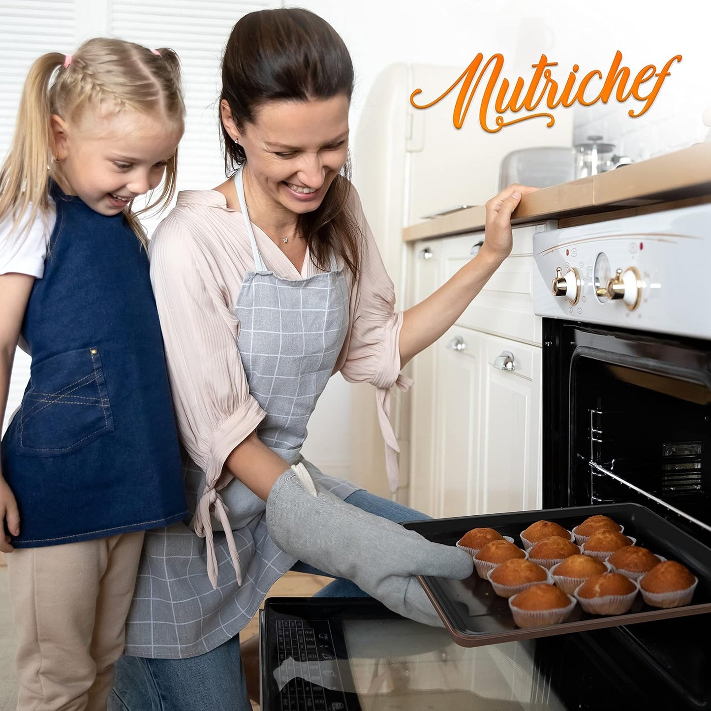 NutriChef 8-Piece Deluxe Bakeware Set - Nonstick & Oven-Safe