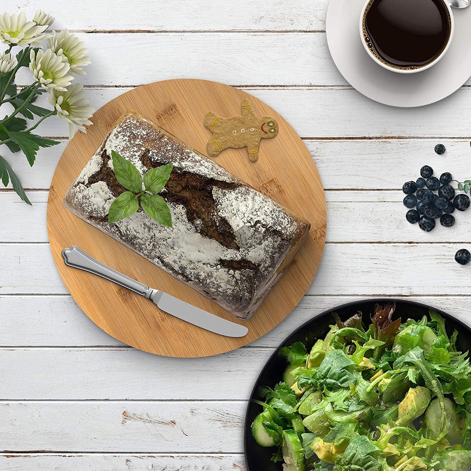 3-Piece Large Salad Bowl Set with Bamboo Lids