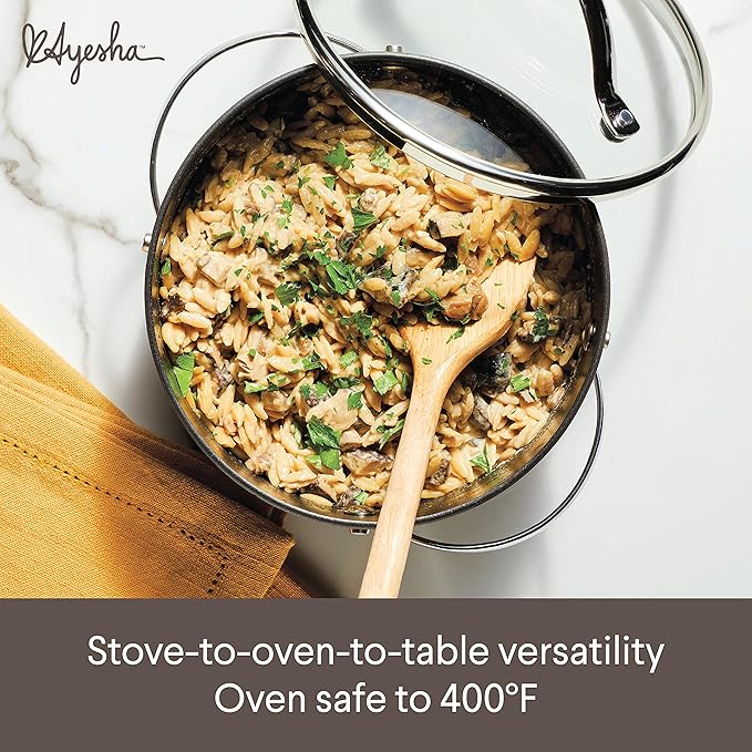 Ayesha Curry 4-Qt Nonstick Hard Anodized Saucepot
