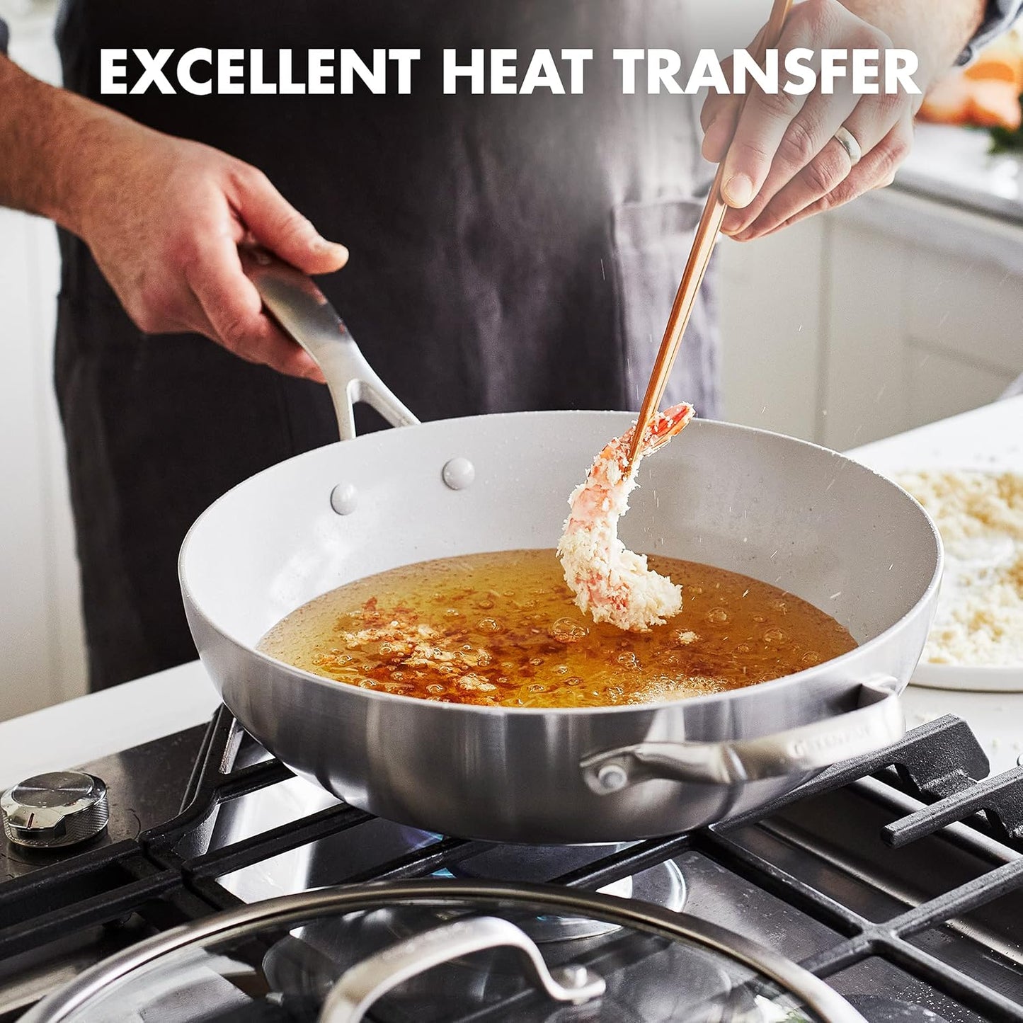 GreenPan Venice Pro 1.7QT Tri-Ply Ceramic Nonstick Saucepan