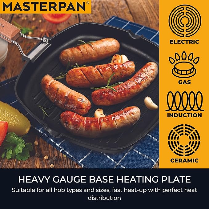 MasterPan 8" Folding Grill Pan - Non-Stick & PFOA-Free