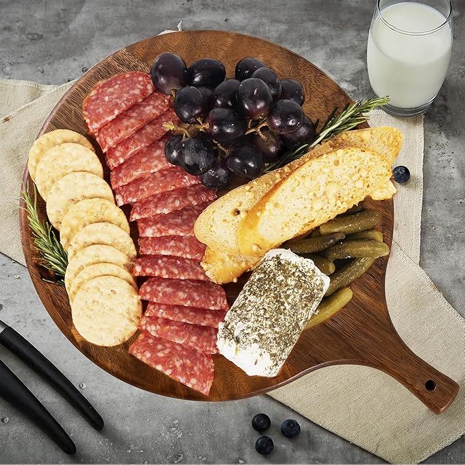 Walnut Wood Elegance Pizza & Charcuterie Board