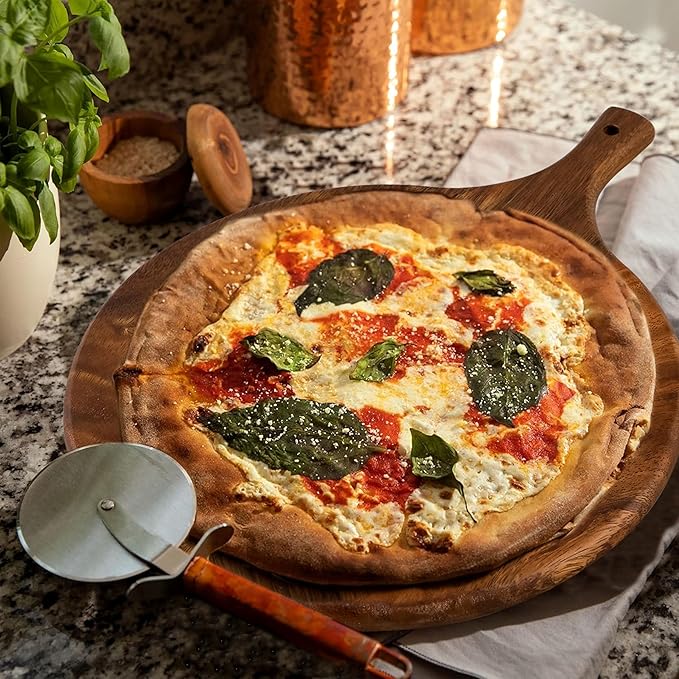 Walnut Wood Elegance Pizza & Charcuterie Board