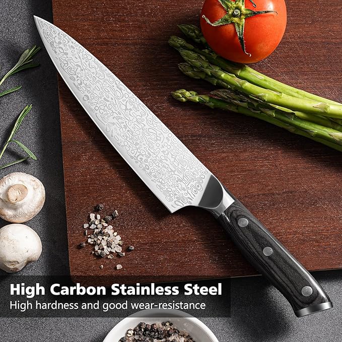 SharpEdge 8-Inch Japanese Chef Knife Set with Accessories