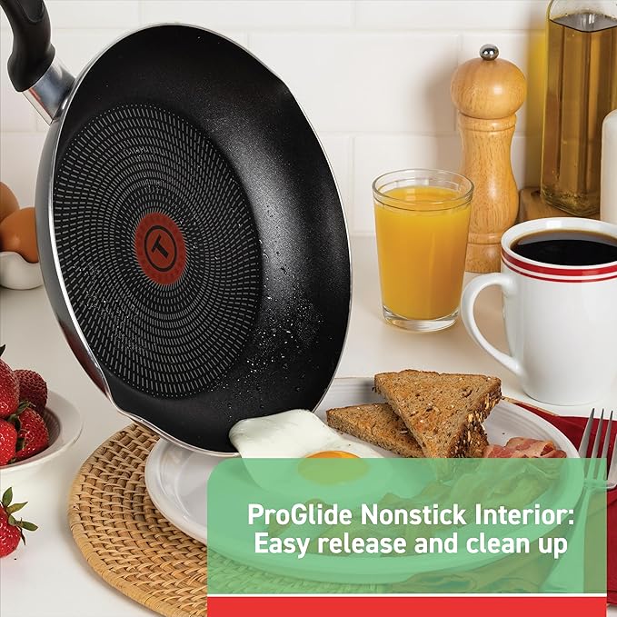 T-fal 18-Piece Red Nonstick Cookware Essentials