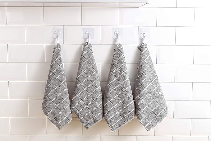 Plush Dual-Sided Microfiber Dishcloths - 6 Pack