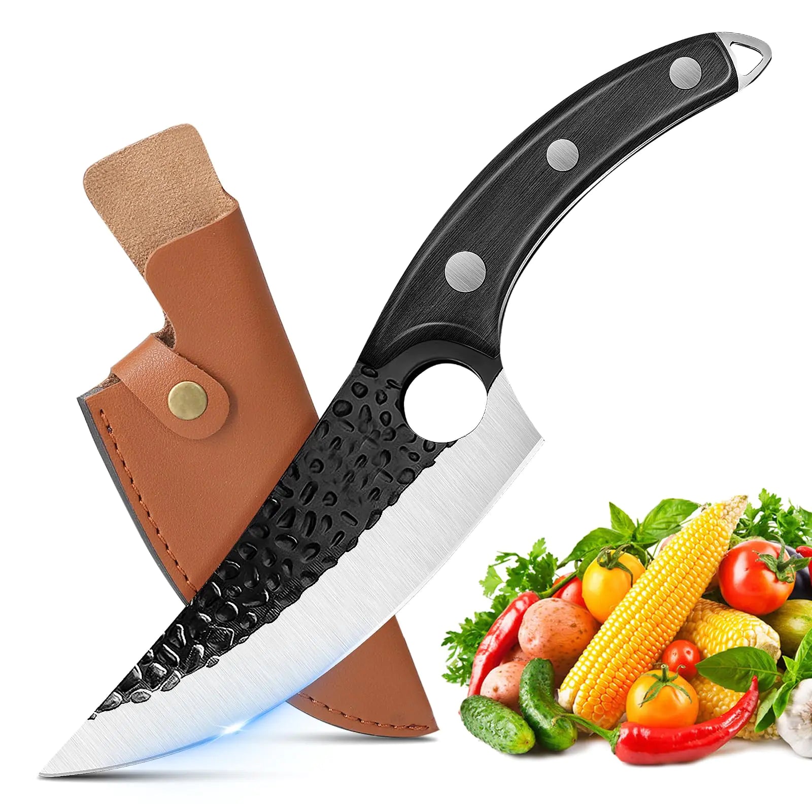 ZENG Hand-Forged Boning Chef Knife with Sheath