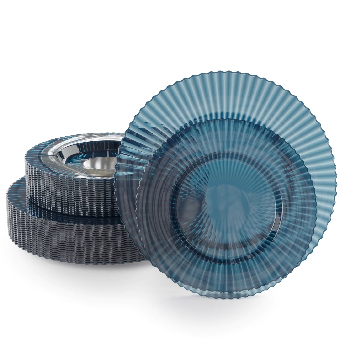 Blue Elegance 40-Piece Disposable Plate Set