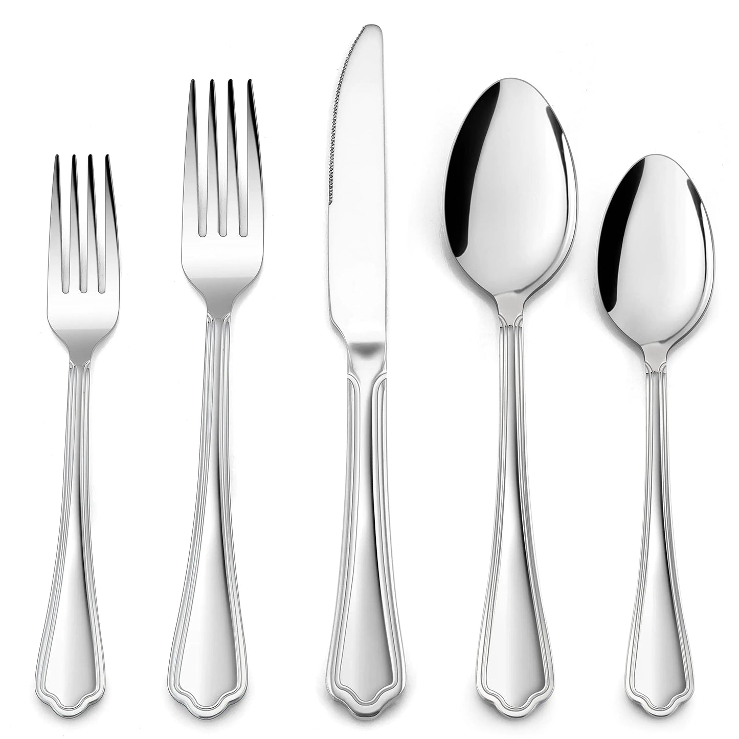 ScallopEdge 10-Piece Stainless Flatware Set