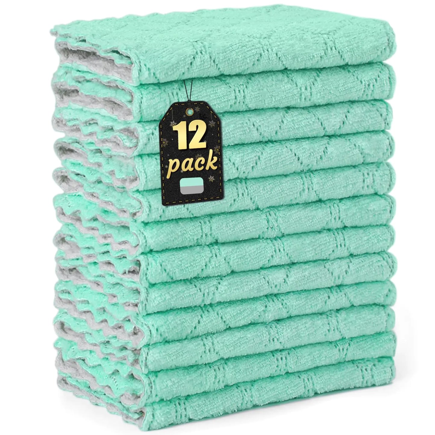 UltraAbsorb 12-Pack Premium Microfiber Dishcloths