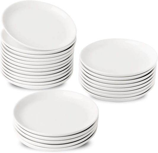 Classic Ivory Mini Ceramic Plates 25-Set