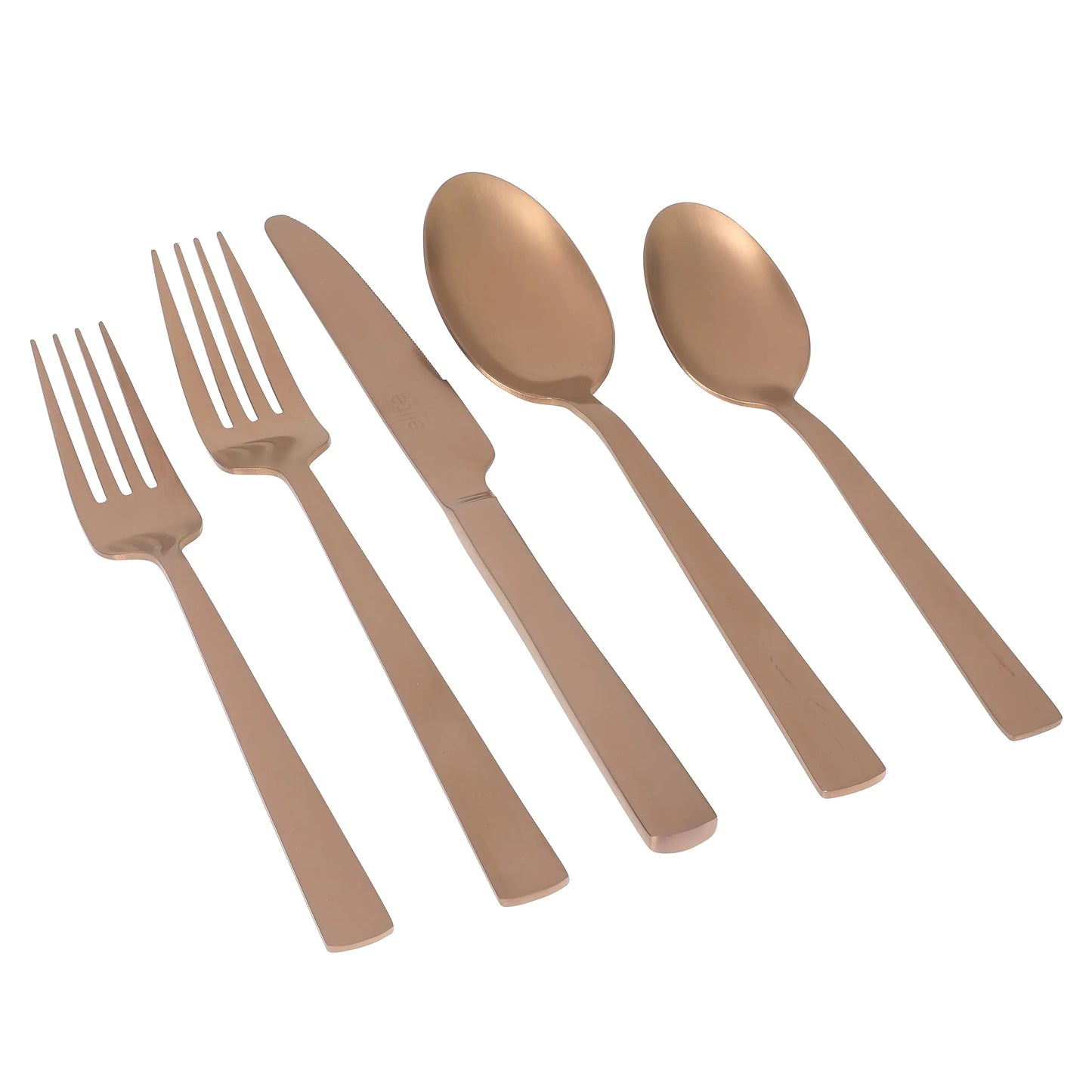 Gibson Elite 20-Pc Matte Rose Gold Flatware Set - Stainless Steel