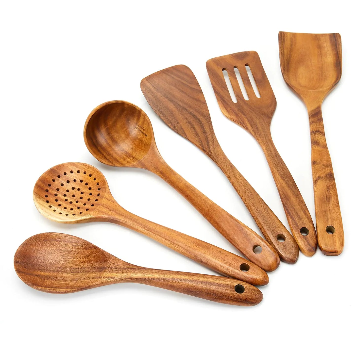TeakMaster 6-Piece Wooden Cooking Set