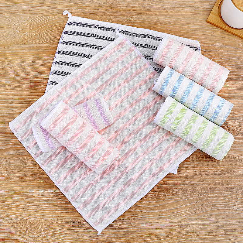 EcoWash Bamboo Dishcloth 10-Pack - Colorful, Reusable & Absorbent
