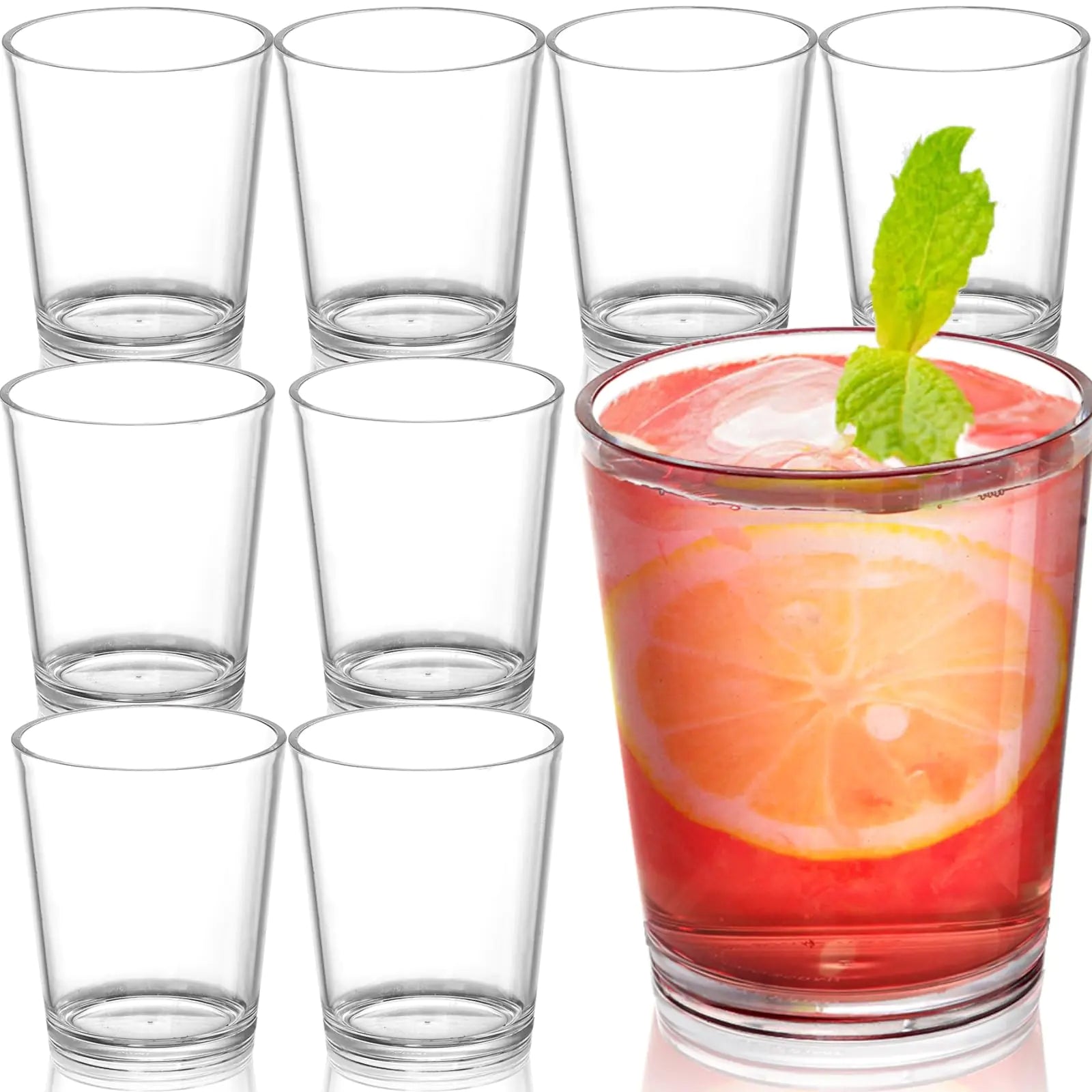 Acrylic 12 Oz Tumbler Set - Unbreakable and Reusable Cups