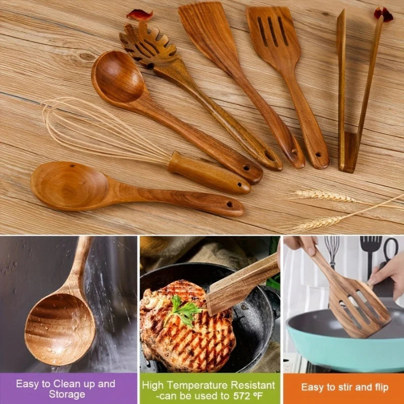 Elegant Wooden Kitchen Set – Timeless Tools