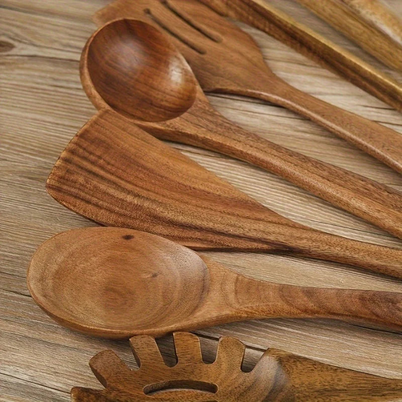 Elegant Wooden Kitchen Set – Timeless Tools