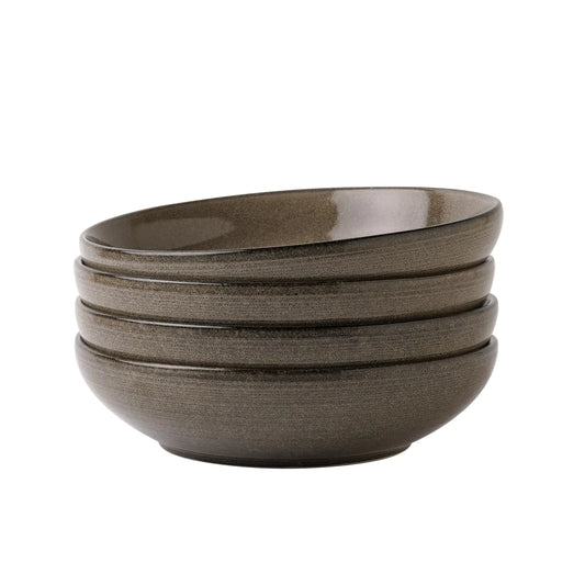 Tempus Stoneware Pasta Bowl Set - 40 oz Dark Olive