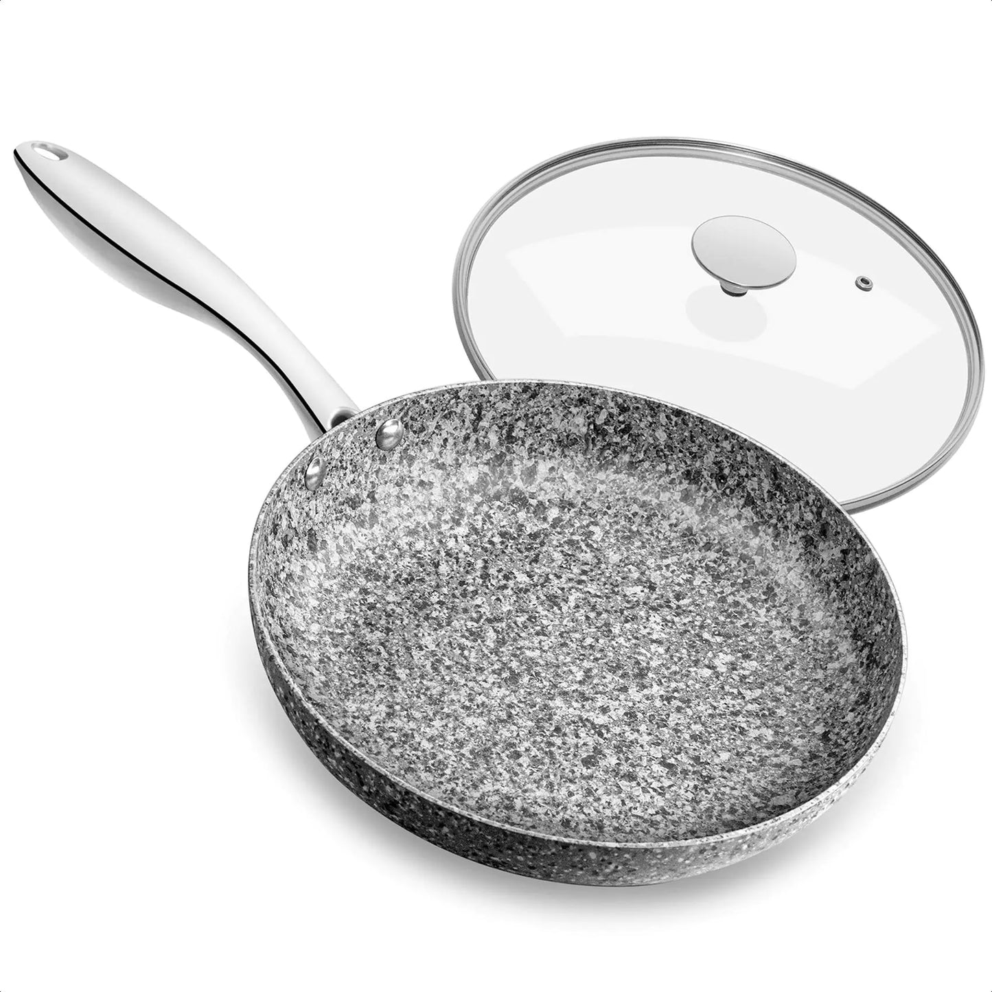 MICHELANGELO Granite 12-Inch Nonstick Skillet with Lid