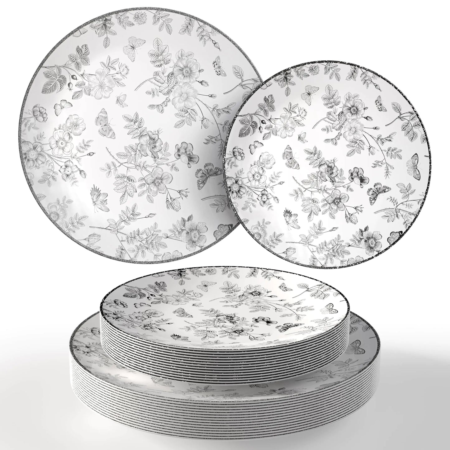 Elegant Disposable Plate Set - 40 ct for 20 Guests