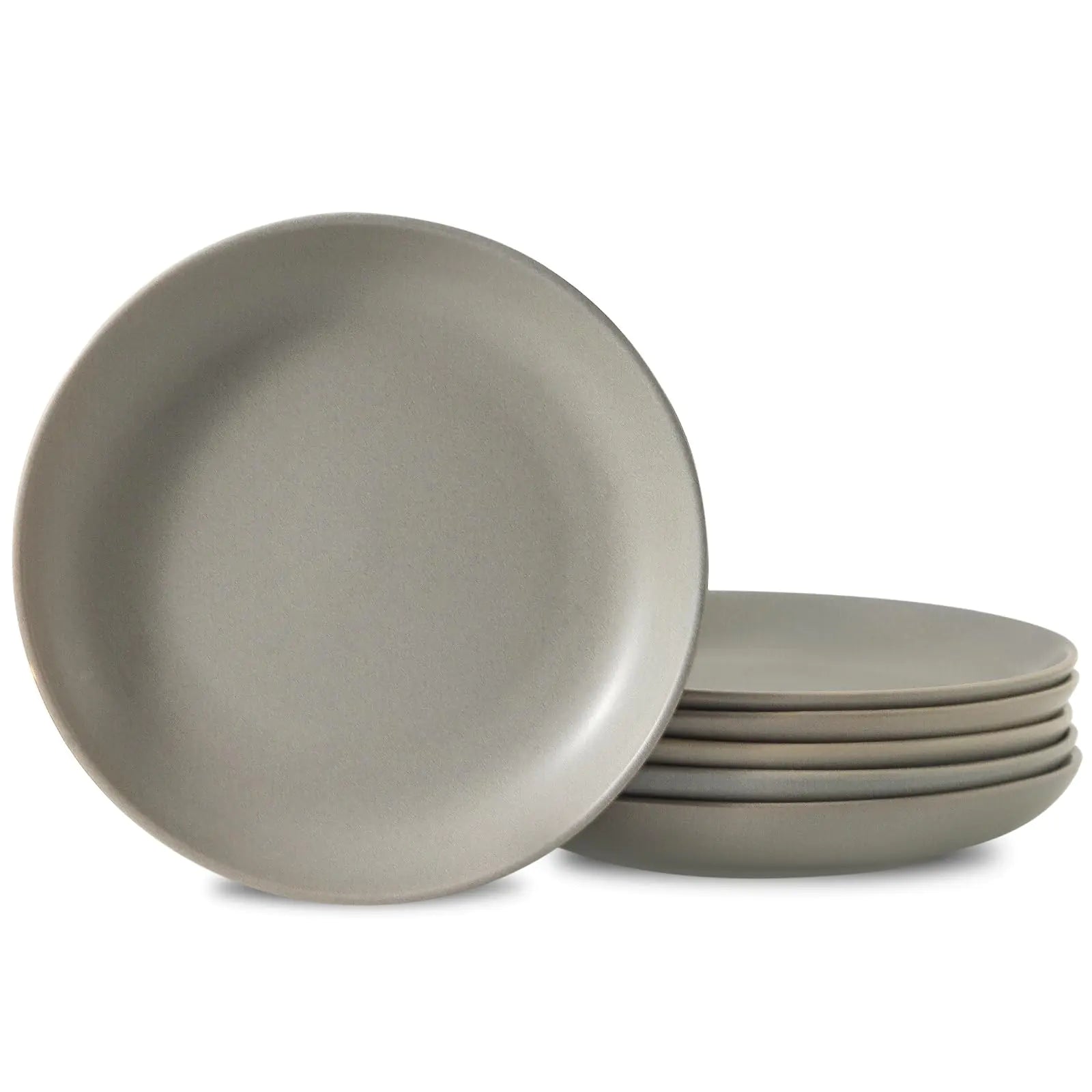 Tikooere Matte Gray Stoneware Dinner Set 6-Piece