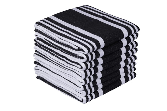 Gratico StripeSoft 12x12 Cotton Dish Cloths Set of 8