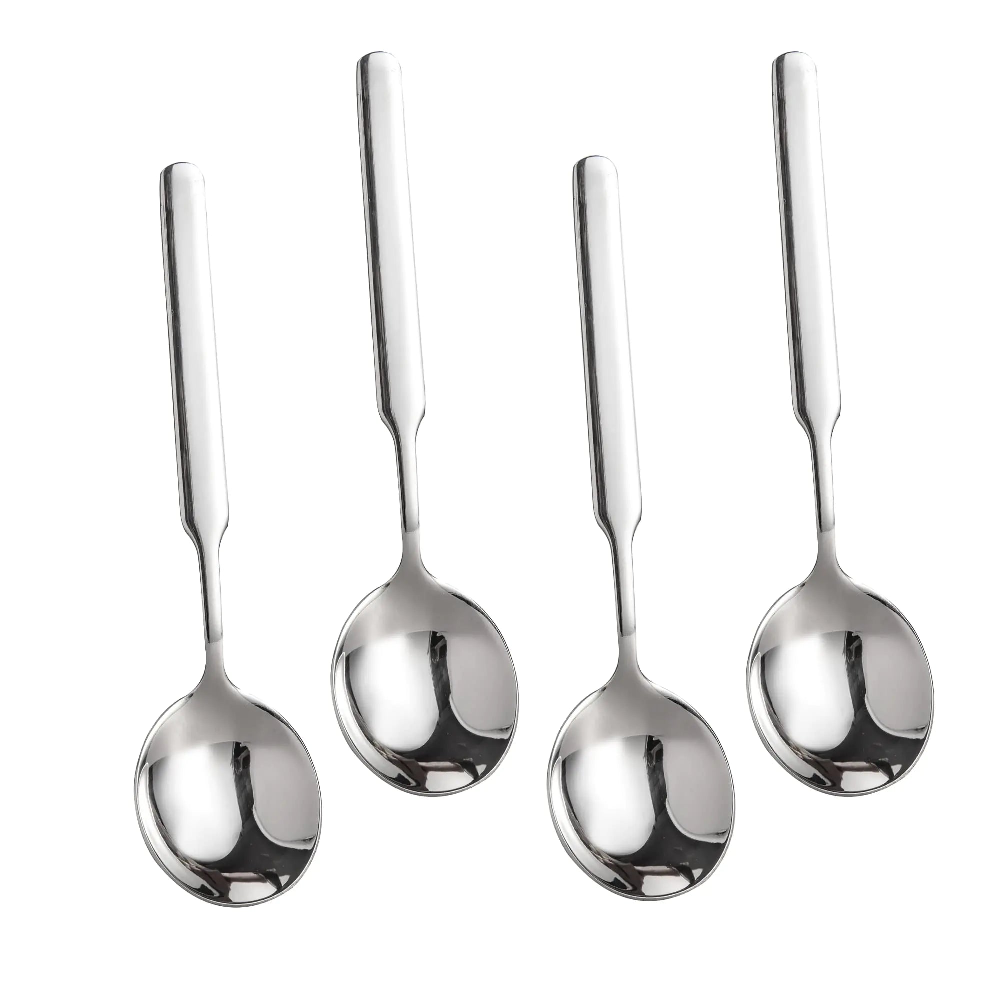 LuxGrip 316 Stainless Steel Large Soup Spoons - Set of 4, 7.75-Inch