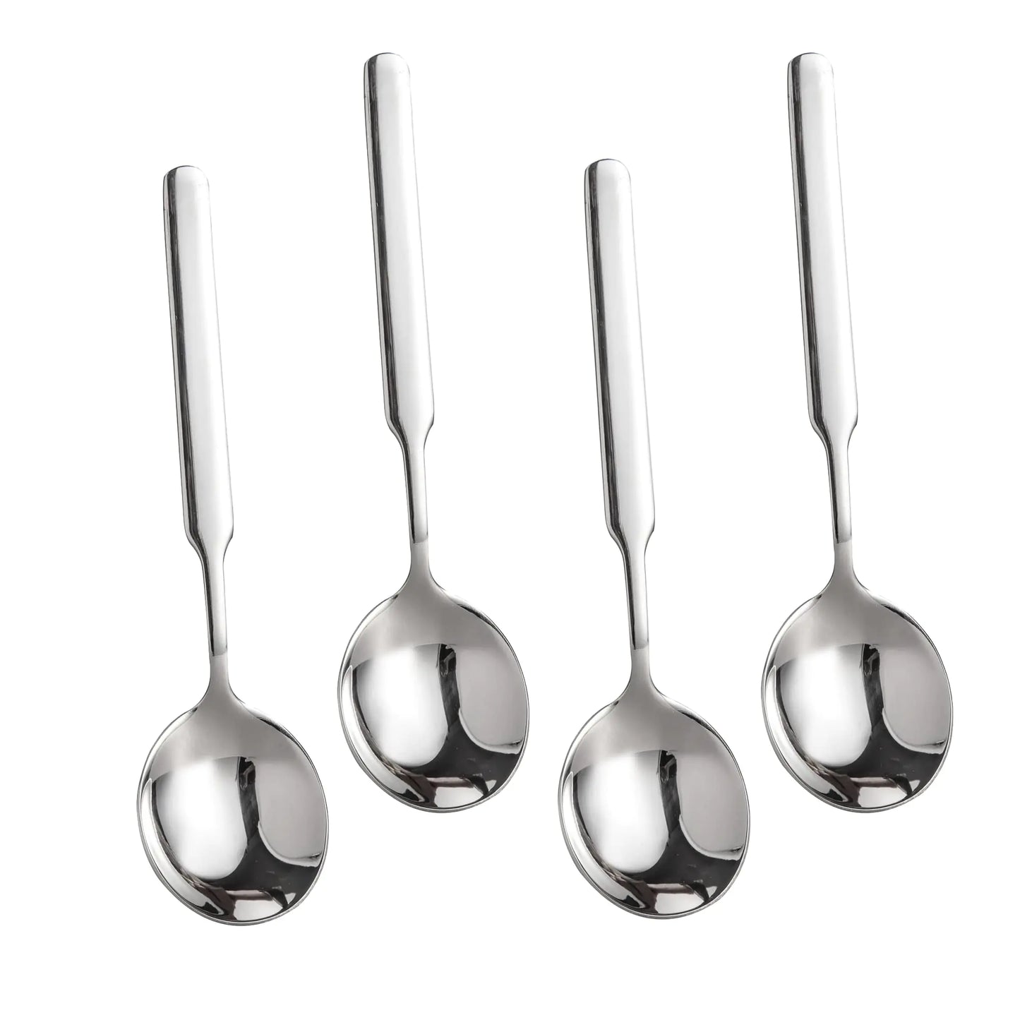 LuxGrip 316 Stainless Steel Large Soup Spoons - Set of 4, 7.75-Inch