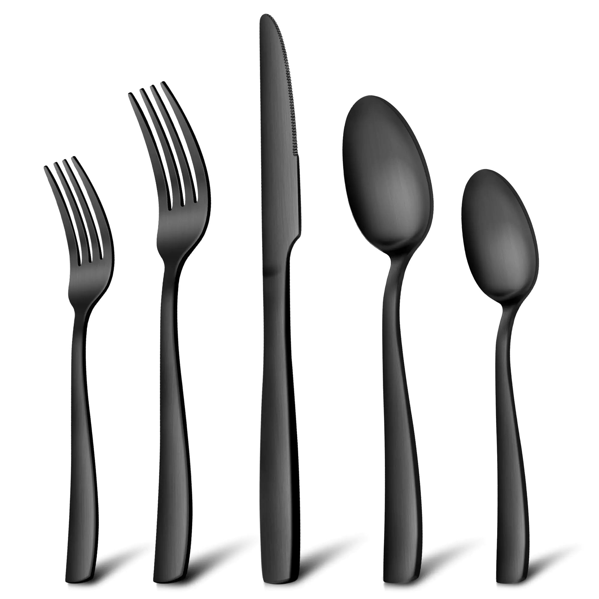 Efar 20-Piece Matte Black Flatware Set
