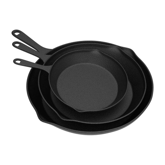 Home-Complete Cast Iron Trio Skillets
