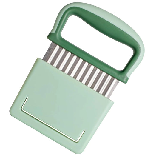 Stainless Crinkle Veggie Cutter - Wave Chopper with Handle