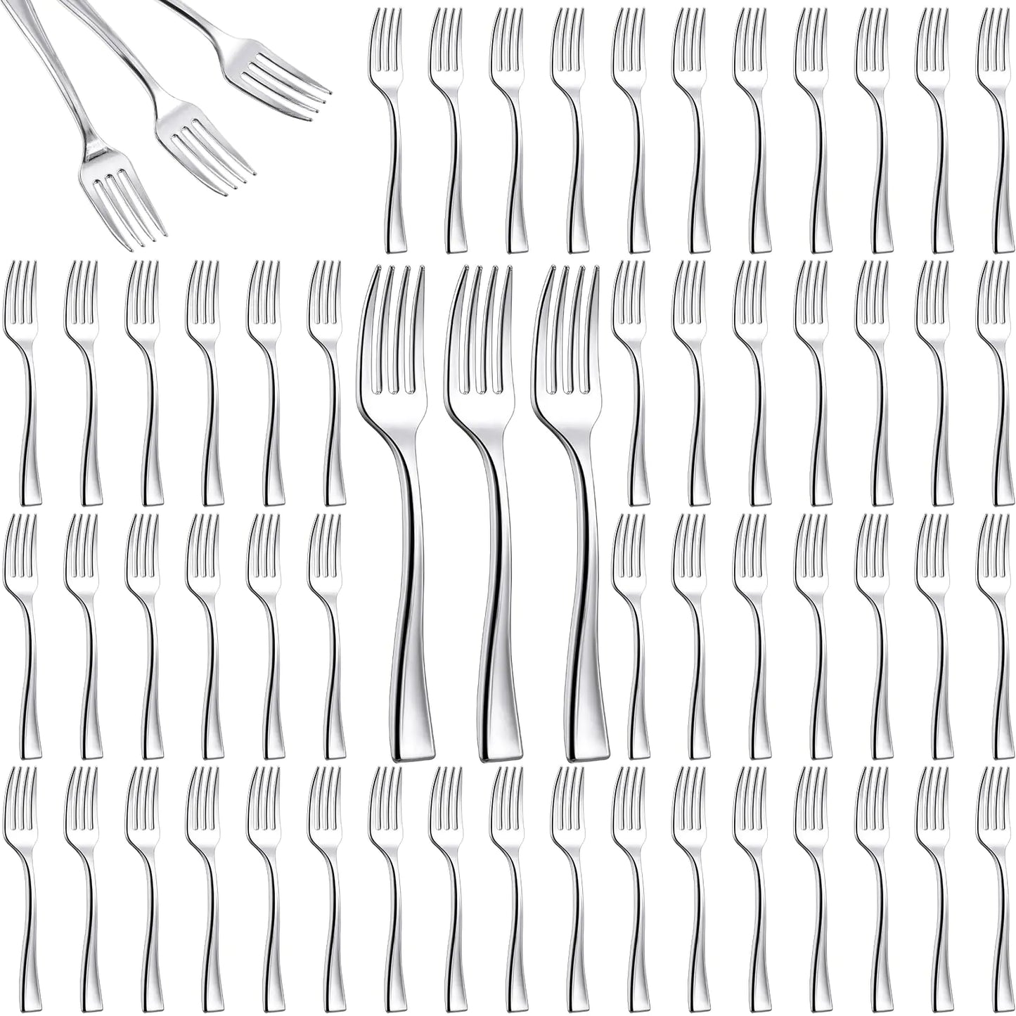 Hushee Silver Mini Plastic Forks 300ct