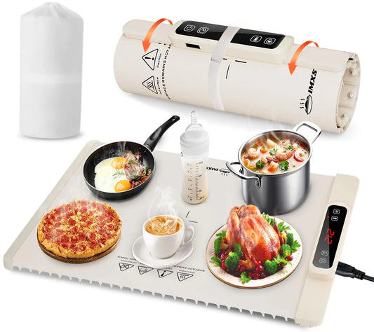 HeatMat Pro Food Warmer - Adjustable Temperature & Timer