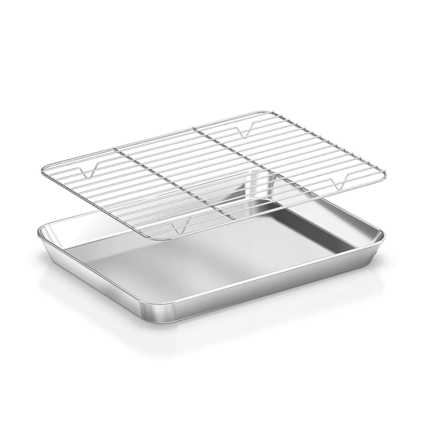 2PC Stainless Steel Baking Set with Cooling Rack