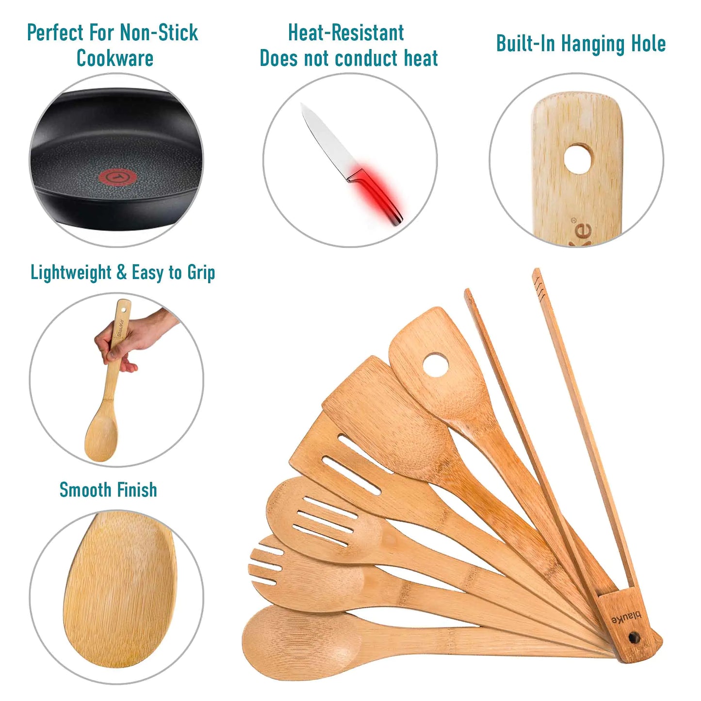 Bamboo 7-Piece Kitchen Utensil Set