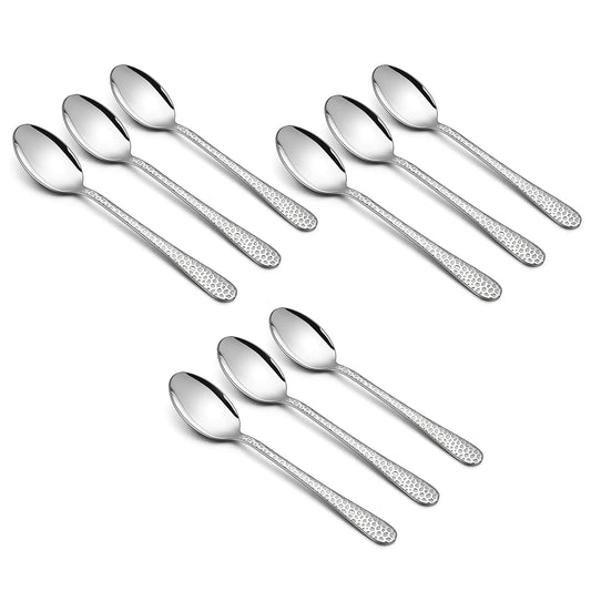 9-Piece Kid-Friendly Stainless Steel Spoon Set by HaWare