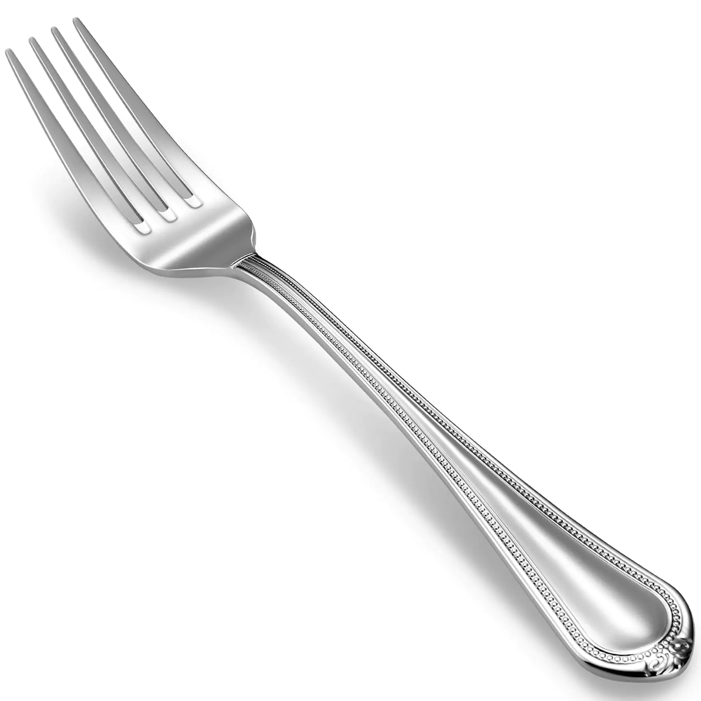 Elegant Pearl Edge Silverware Set, Stainless Steel